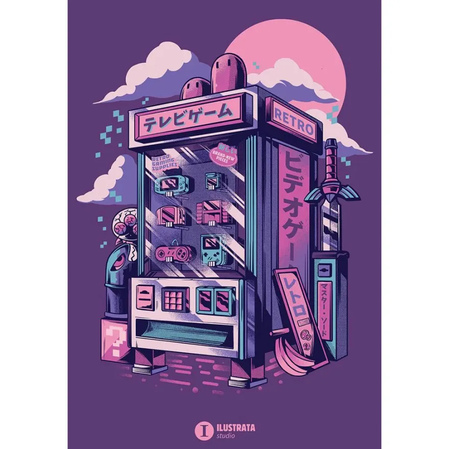 Ilustrata Poster Retro Vending Machine