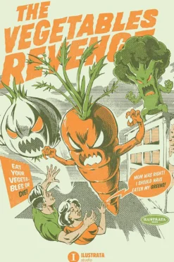 Ilustrata Poster The Vegetables Revenge