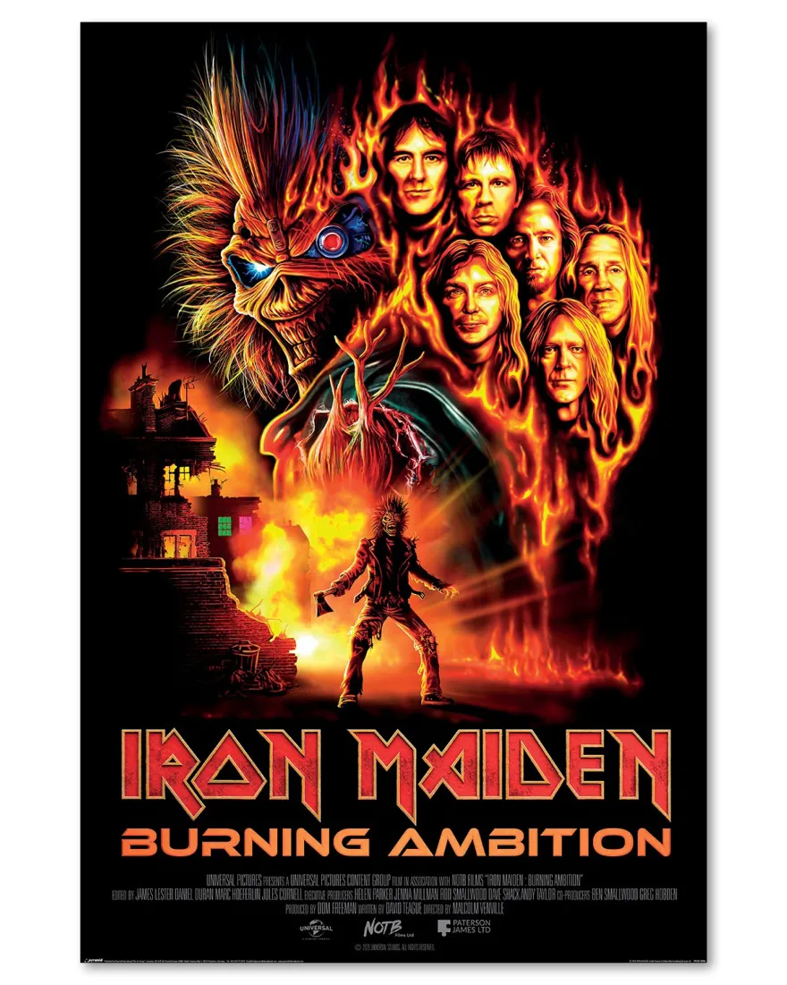 Iron Maiden Poster Filmplakat Burning Ambition