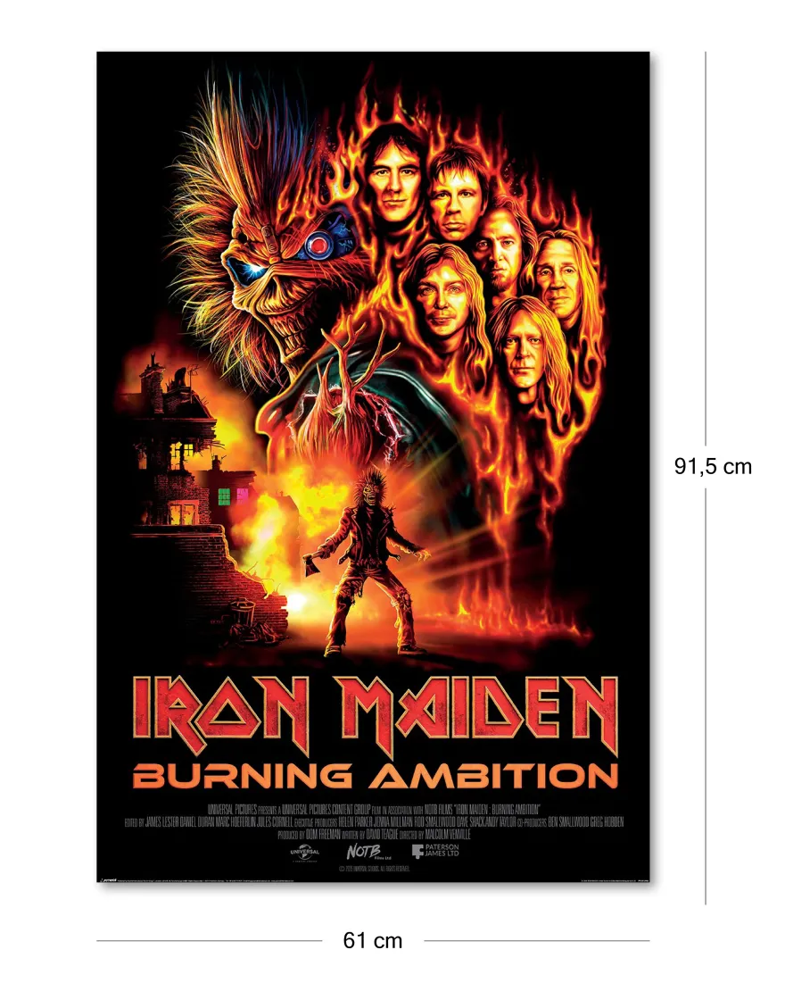 Iron Maiden Poster Filmplakat Burning Ambition