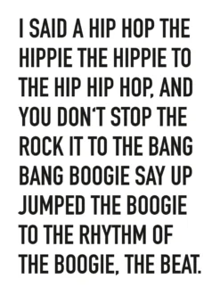 I Said A Hip Hop Kunstdruck The Sugarhill Gang