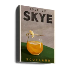 Isle Of Skye Scotland Scotch Cocktail Travel Poster