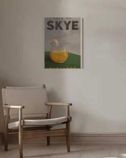Isle Of Skye Scotland Scotch Cocktail Travel Poster