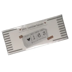 Jahres Countdown Kalender Holz-Tischkalender, Tagezähler