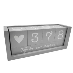Jahres Countdown Kalender Holz-Tischkalender, Tagezähler