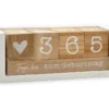 Jahres Countdown Kalender Holz-Tischkalender, Tagezähler
