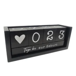 Jahres Countdown Kalender Holz-Tischkalender, Tagezähler