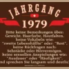 Jahrgang 1979 Blechschild