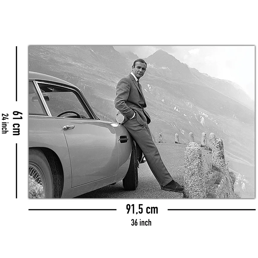 James Bond Poster Sean Connery & Aston Martin