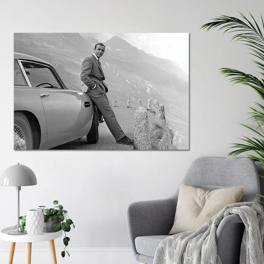 James Bond Poster Sean Connery & Aston Martin