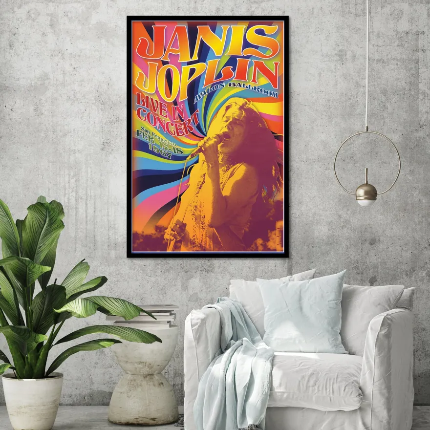 Janis Joplin Poster Live In Concert