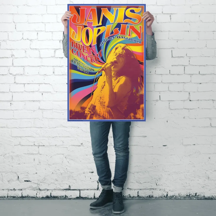 Janis Joplin Poster Live In Concert