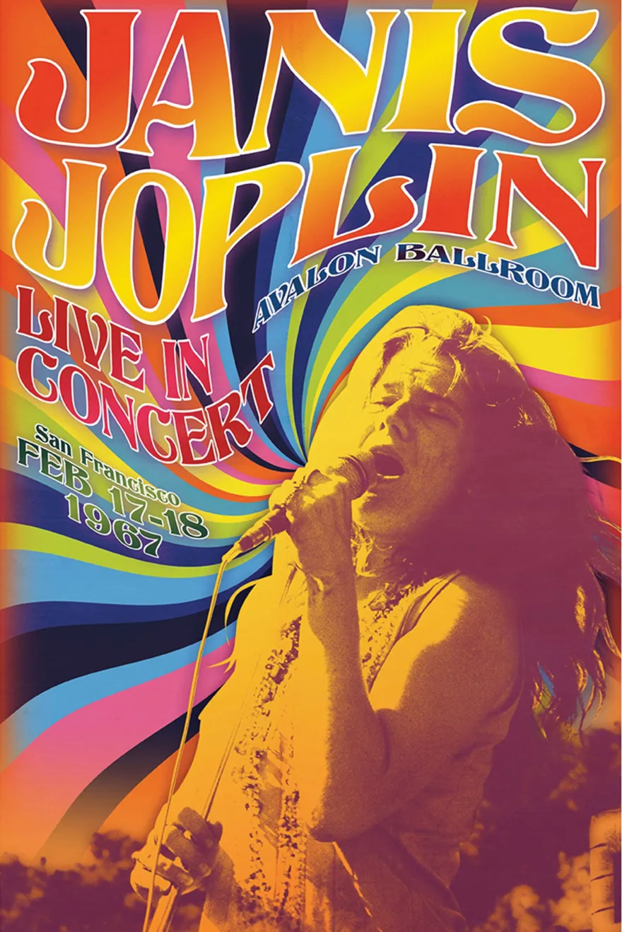 Janis Joplin Poster Live In Concert