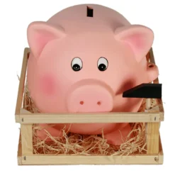 Jumbo Spardose Schwein mit Hammer