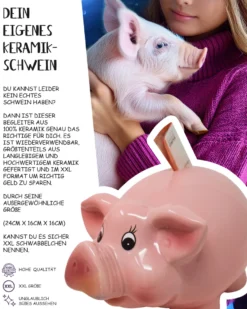 Jumbo Sparschwein XXL glasiert