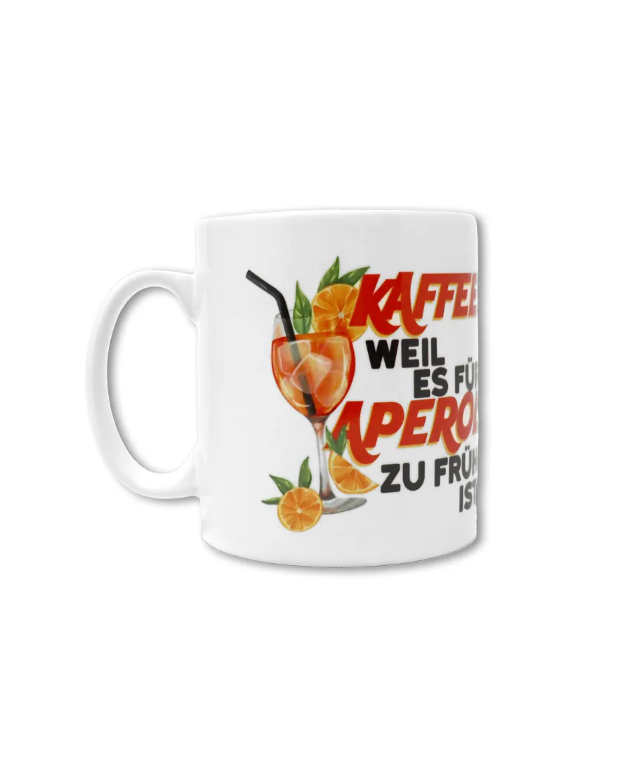 Kaffee weil es für Aperol noch zu früh ist Tasse