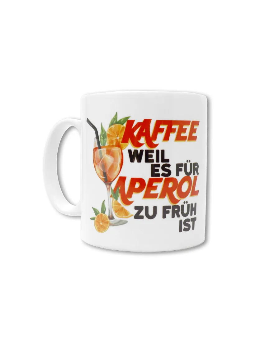 Kaffee weil es für Aperol noch zu früh ist Tasse