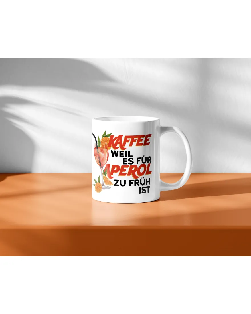 Kaffee weil es für Aperol noch zu früh ist Tasse