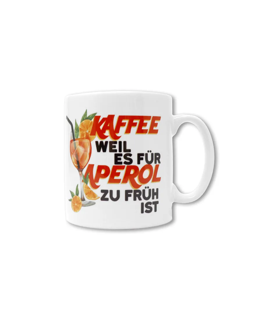 Kaffee weil es für Aperol noch zu früh ist Tasse