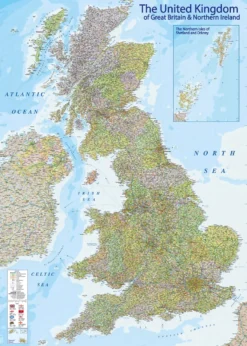 Karte United Kingdom 2020 - MAPS IN MINUTES™