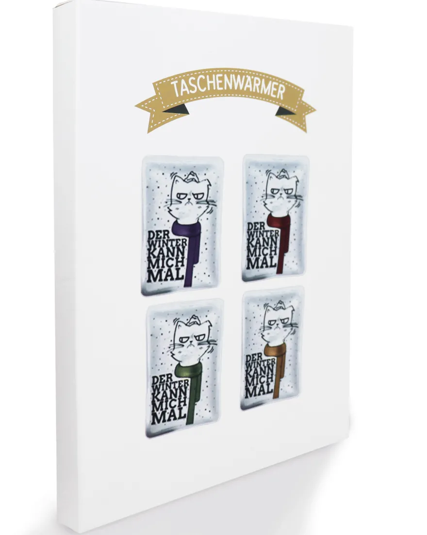 Katze Taschenwärmer 4er Set Winter Kann Mich Mal