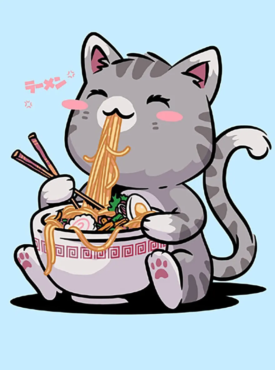 Kawaii Neko Cat Kunstdruck Vo Maria, Threadless Design