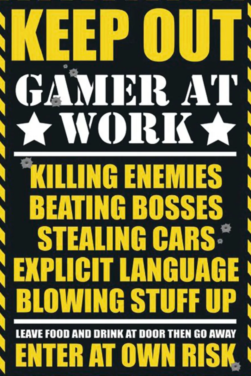 Keep out - Gamer at work Poster