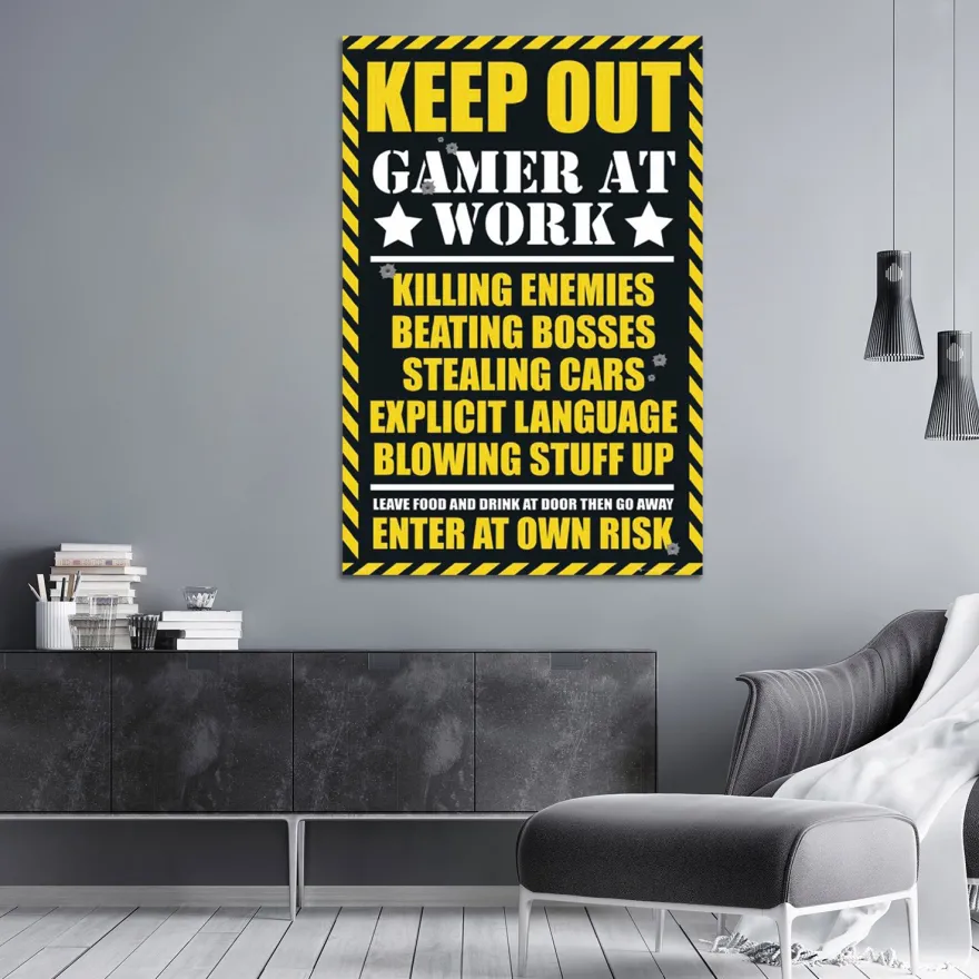 Keep out - Gamer at work Poster