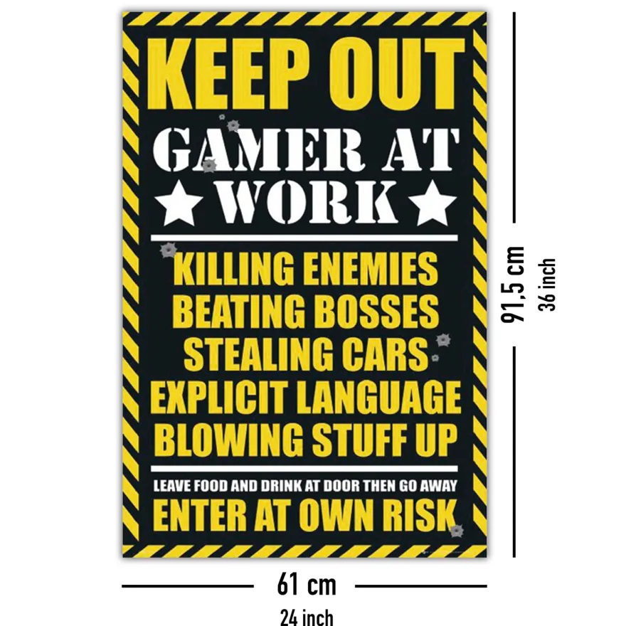 Keep out - Gamer at work Poster