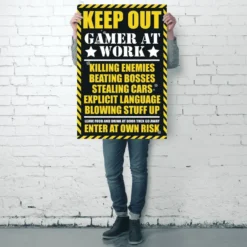 Keep out - Gamer at work Poster