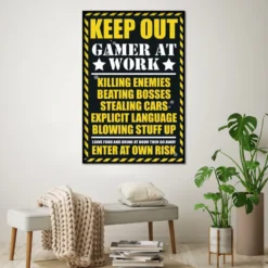 Keep out - Gamer at work Poster