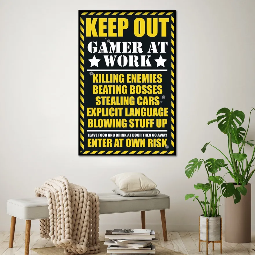 Keep out - Gamer at work Poster
