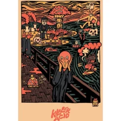 Killer Acid Poster Scream - A Psychedelic Twist on a Classic
