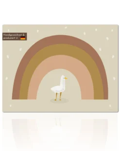 Kinder 2er Tischset Möwe mit Regenbogen