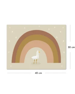 Kinder 2er Tischset Möwe mit Regenbogen