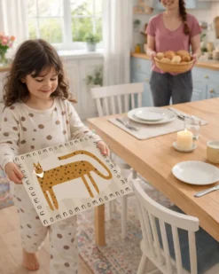 Kinder 2er Tischset - 30x40 cm - Gepard NomNomNom
