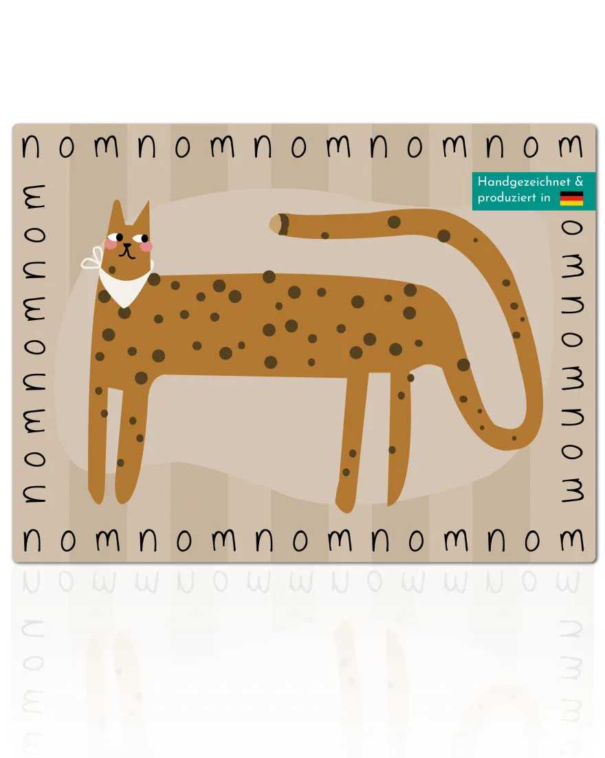 Kinder 2er Tischset - 30x40 cm - Gepard NomNomNom