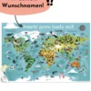 Kinder Weltkarte bunt POD personalisiert mit Namen