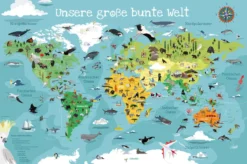 Kinder-Weltkarte XL Poster Unsere große bunte Welt