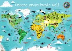 Kinder-Weltkarte XXL Poster Unsere große bunte Welt