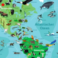 Kinder-Weltkarte XXL Poster Unsere große bunte Welt
