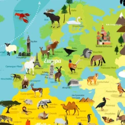 Kinder-Weltkarte XXL Poster Unsere große bunte Welt