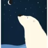 Kinderzimmer Poster Eisbär Polar