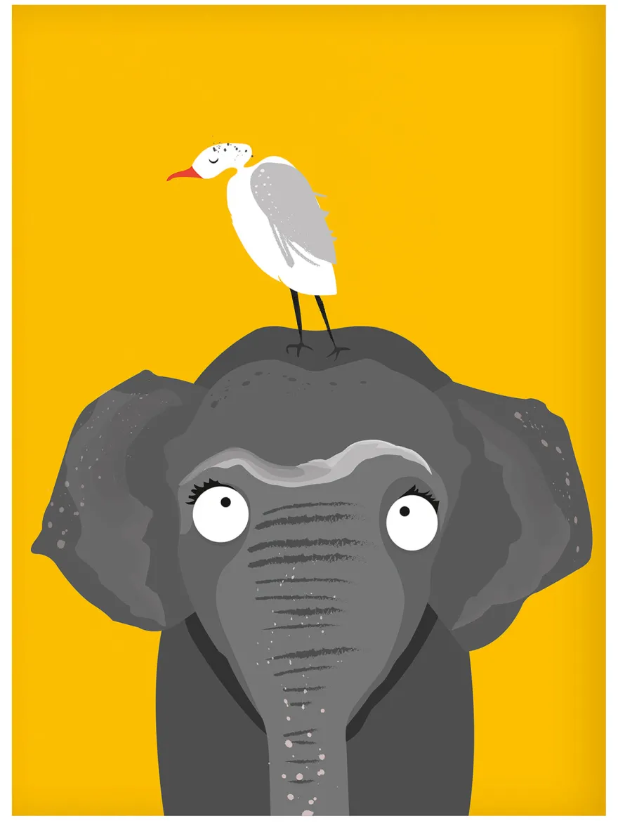 Kinderzimmer Poster Elefant Afrika