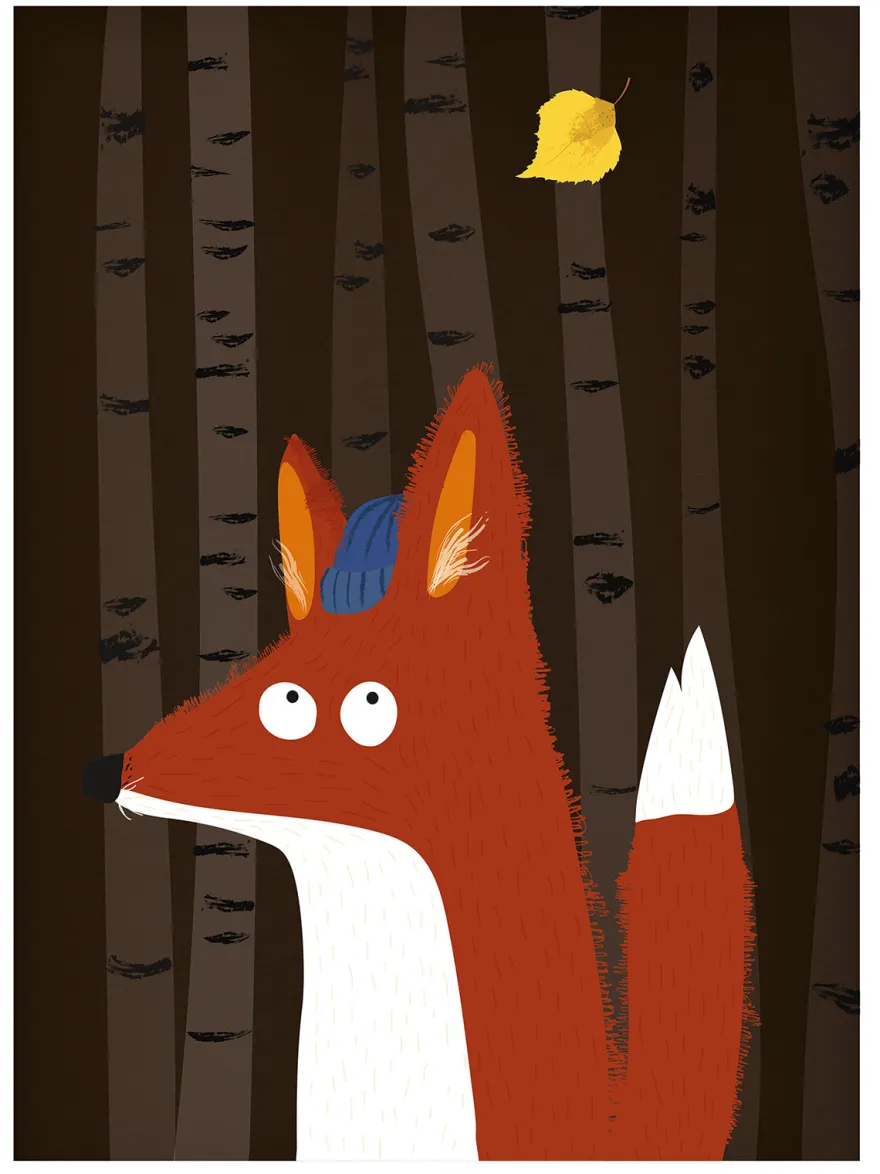 Kinderzimmer Poster Fuchs Wald