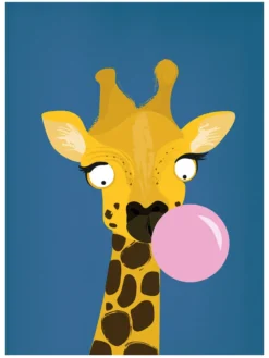 Kinderzimmer Poster Giraffe Afrika