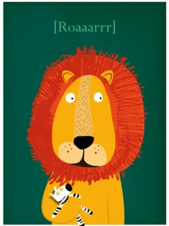Kinderzimmer Poster Löwe Raubkatze
