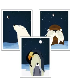 Kinderzimmer Poster Polar 3er-Set