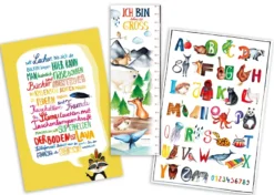 Kinderzimmer Poster Set Auf 170 gr. Papier gedruckt.