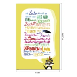 Kinderzimmer-Regeln Poster Auf 170 gr. Papier gedruckt